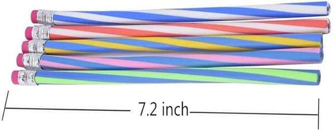 Haawooky 35 Pieces Flexible Soft Pencil Magic Bend Pencils for Kids Children School Fun Equipment
