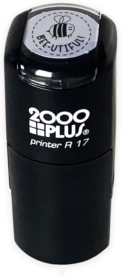 Beautiful Bee Stamp / 2000 Plus Self Inking Teacher Bee-utiful Bumblebee Cute Animal Stamper / 9/16" Small Black Imprint Bee Themed Planner Worksheet Reward Stamp