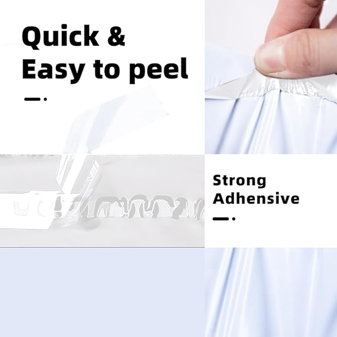 POLYSELLS 2000 pcs 10x13 Inches White x Silver Poly Mailers Shipping Envelopes, Strong Adhesive Sealing, Waterproof, and Tear-resistant Postal Mailing Bags for Clothing, Books, and Accessories