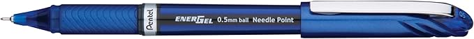 Pentel EnerGel NV Gel Ink Pen, (0.5mm), Needle Tip, Blue Ink, 1 Pack (BLN25BPC)