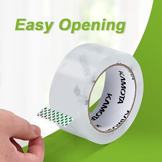 KAMOTA Packing Tape, 36 Rolls Heavy Duty Clear Packaging Tape for Shipping Packaging Moving Sealing, 1.88 inches Wide, 65 Yards Per Roll, Total 2340 Yards with 4 Dispensers