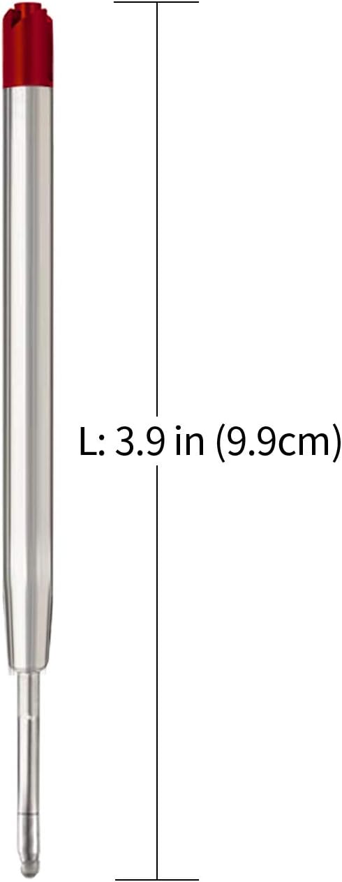 Red Ink Refills (6pcs), Replaceable Pens Refills, 1mm Medium Tip - Red