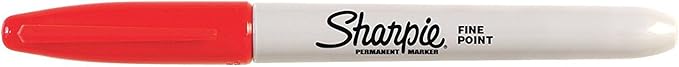 Sharpie Permanent Markers, Fine Tip, Black & Red, 2 Pack