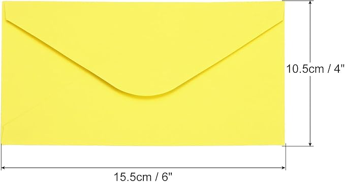 PATIKIL Mini Envelopes, 50 Pack Gift Cards Business Cards Envelope for Greeting Weddings, Light Yellow