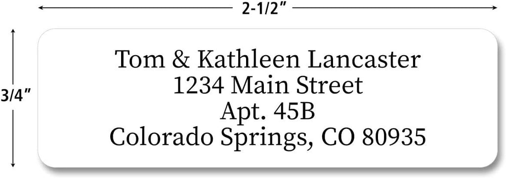 Colorful Images Solid Gloss White Rolled Return Address Mailing Labels with Dispenser, Customize with Name & Shipping Address, 500 Self Adhesive, Easy Peel Sticker Label Roll, 3/4" x 2 1/2"