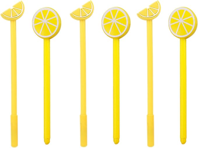 YYaaloa 30pcs Lemon Pens Cute Gel Ink Pens 0.5mm Black Ink Novelty Pens for Child, Women Coworkers Office School Home Wedding Bridal Shower Gifts Party Supplies (Cute Lemon 30pcs)