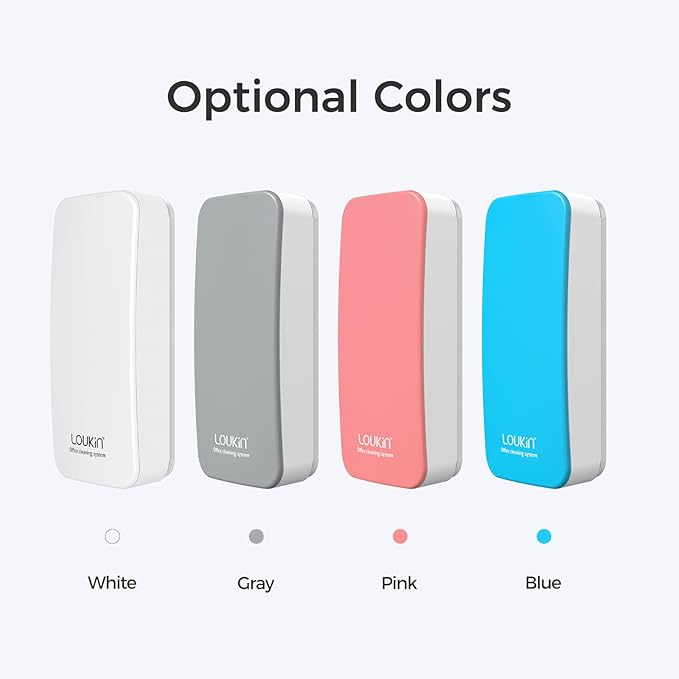 LOUKIN 2 Pack Magnetic Dry Erase Eraser, Whiteboard Eraser, Glass Board Eraser(Pink), 3.4 fl oz Whiteboard Cleaner * 2 Included, for Classroom, Home and Office Use