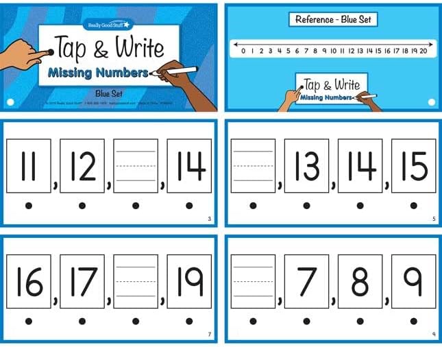 Really Good Stuff Tap and Write Missing Numbers - 123 Cards