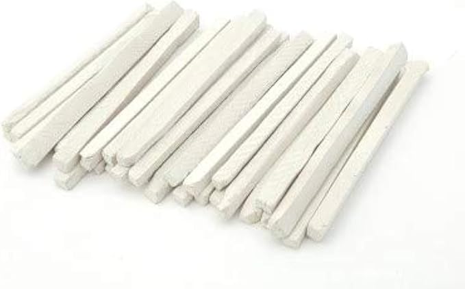 Underfur Sheet White Slate Pencils, Cut from Natural Stone (Pack of 50pcs)