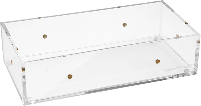 russell+hazel Medium Acrylic Drawer Bloc, 9.5” x 6.5”, Desktop Organization, Clear, 1 Count, 98146