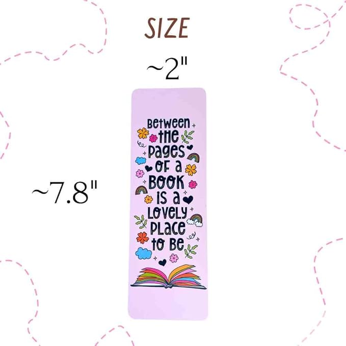 10PC Bookmarks for Women, Cute Colorful Bookmark for Book Lovers Reading Accessories Book Marks Laminated Plastic Cool Design Motivational Affirmation Summer Notebook Novelty for Girls