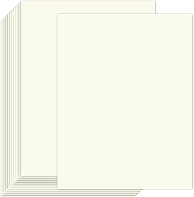 100 Sheets Cream Cardstock Paper 8.5 x 11 Ivory Paper,65lb Premium Off White Card Stock for Paper Crafting,Invitations,Certificates,Card Making