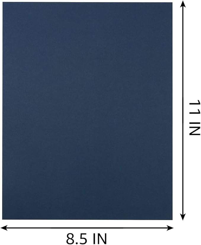30 sheets Cardstock Paper 8 1/2 x 11 Inches for Crafts and Invitations (Navy Blue)