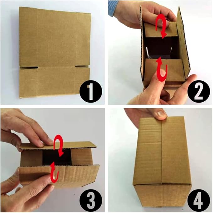 SAI Premium Corrugated Moving Box Cardboard Packaging Shipping Boxes Mailers Supplies for Gifts (8x6x4, Kraft (5pack))