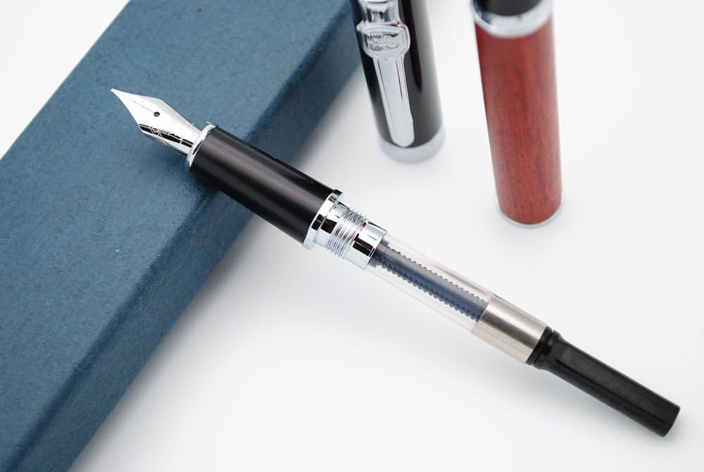 JINHAO 8802 Fountain Pen F Nib (Wooden Barrel)