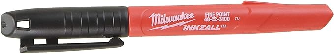 Milwaukee 48-22-3100 Inkzall Jobsite Fine Point Black Permanent Marker (Pack of 24)