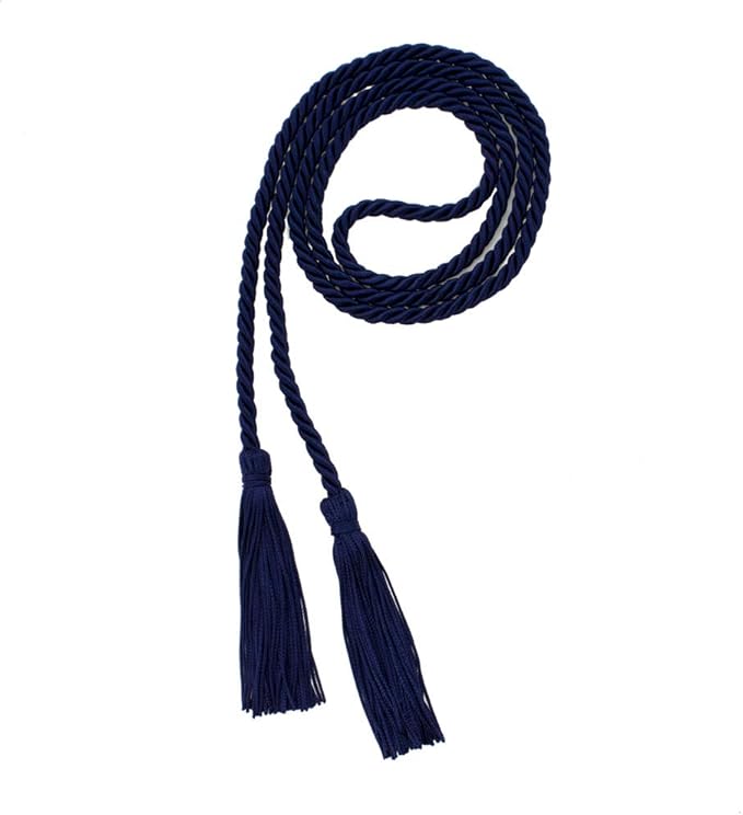 Tassel Depot Graduation Honor Cord - Navy - Every School Color Available - Made in USA