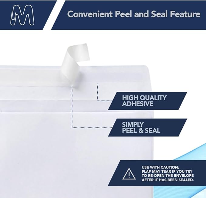MOS A1 Invitation Envelopes – 3-5/8" x 5-1/8" White Mailing Envelopes Self Seal (500 Count) – 120GSM/ 32LB Bond Heavy Duty – Gift Card, Business, Wedding, Card