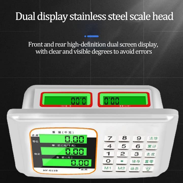 Large Platform Scale with Wheel 660 LB Floor Weight Computing Postal Scale Digital Perfect Industrial Platform Scale Foldable for Postal Luggage Shipping Mailing Weighing