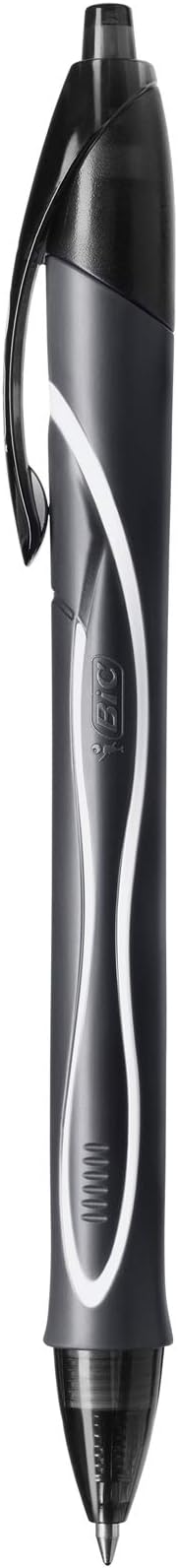 BIC Gel-Ocity Quick Dry Gel Pens, Medium Point Retractable (0.7mm), Black Ink Gel Pen, 12-Count- Pack of 18