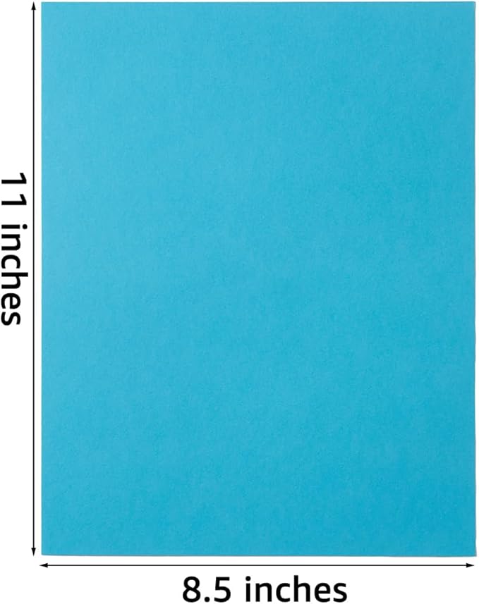 30 Sheets 8.5x11 Color Tones Cardstock Paper 250GSM Thick Paper Cards for Birthday Party, Invitations and DIY Crafts Decoration (Blue)