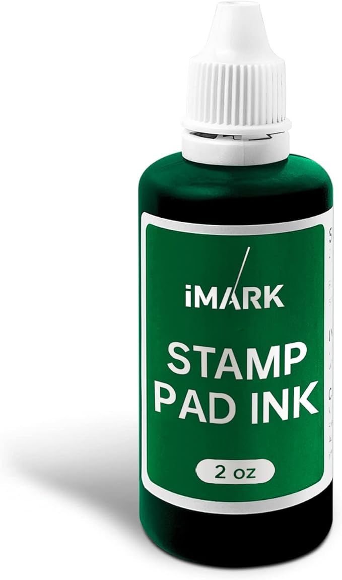 iMARK Premium Refill Ink for Self-Inking Stamps, Daters and Stamp Pads (2 oz, Green)