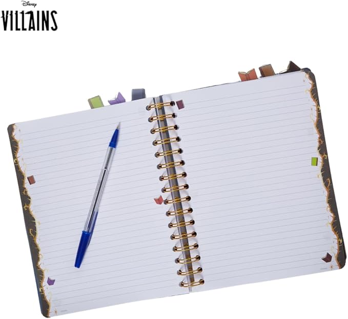 Innovative Designs Disney Villains Journal Notebook, Spiral Bound, 144 Lined Pages, 8 x 7 inches, Light Green, Disney Princess Movie Characters