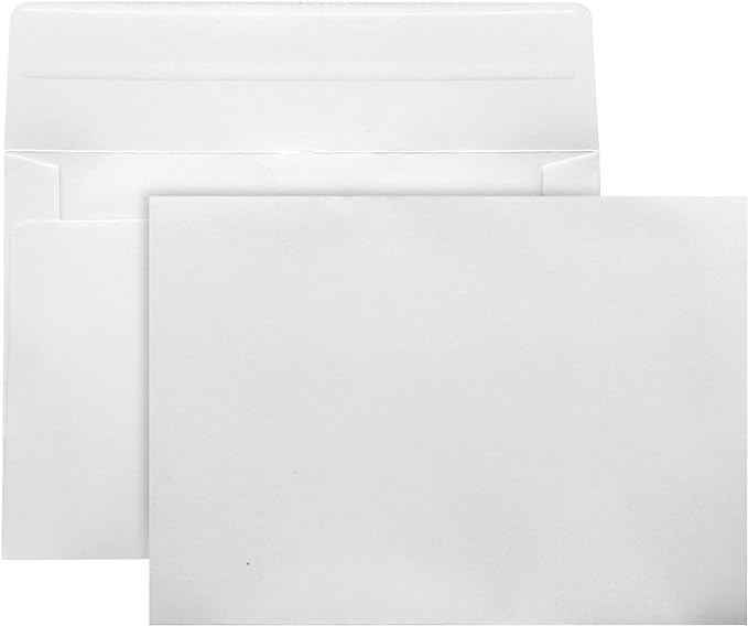 100 Packs A9 Envelopes,5-3/4 x 8-3/4 Envelopes,A9 Envelopes for Invitations,Printable invitation envelope,Photos, postcards, greeting cards, mailings, Wedding Self-sealing Envelopes (white)