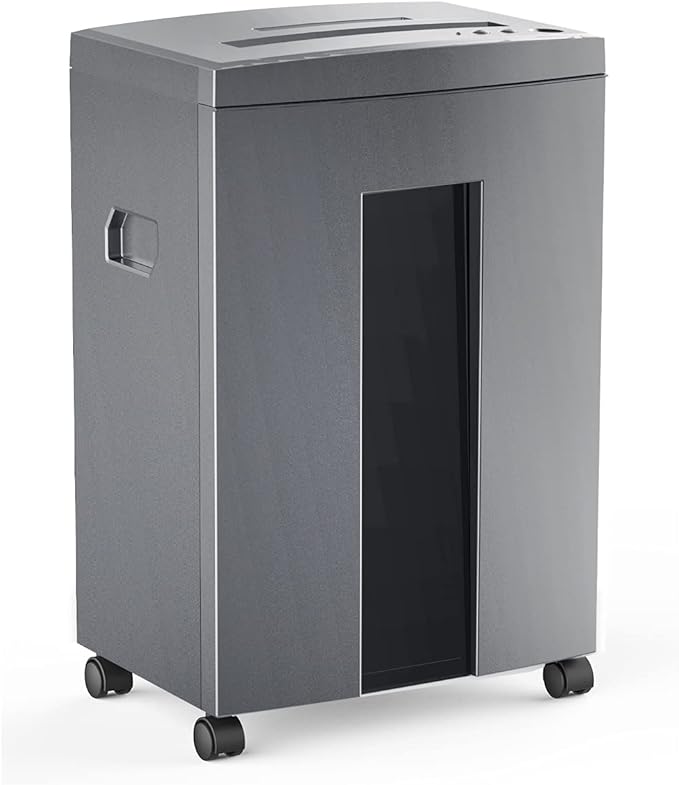 WOLVERINE 18-Sheet Shredders for Home Office Heavy Duty P-4 Security Level Crosscut Paper Shredder Paper/CD/Card Ultra Quiet Paper Shredder for Home with 6 Gallons Pullout Waste Bin SD9113(Grey ETL)