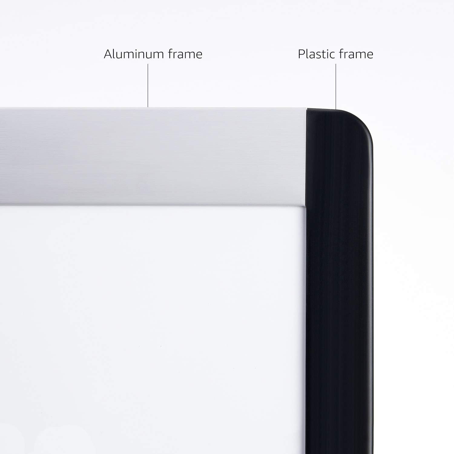 Amazon Basics Combo Magnetic Whiteboard&Cork Board for Home,Office and Classroom, Plastic/Aluminum Frame, White,Yellow, 17" x 23"