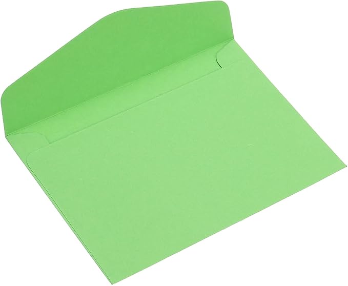 PATIKIL Mini Envelopes, 100 Pack Paper Blank Small Items Storage Business Card Holder for Greeting Note Party, Green