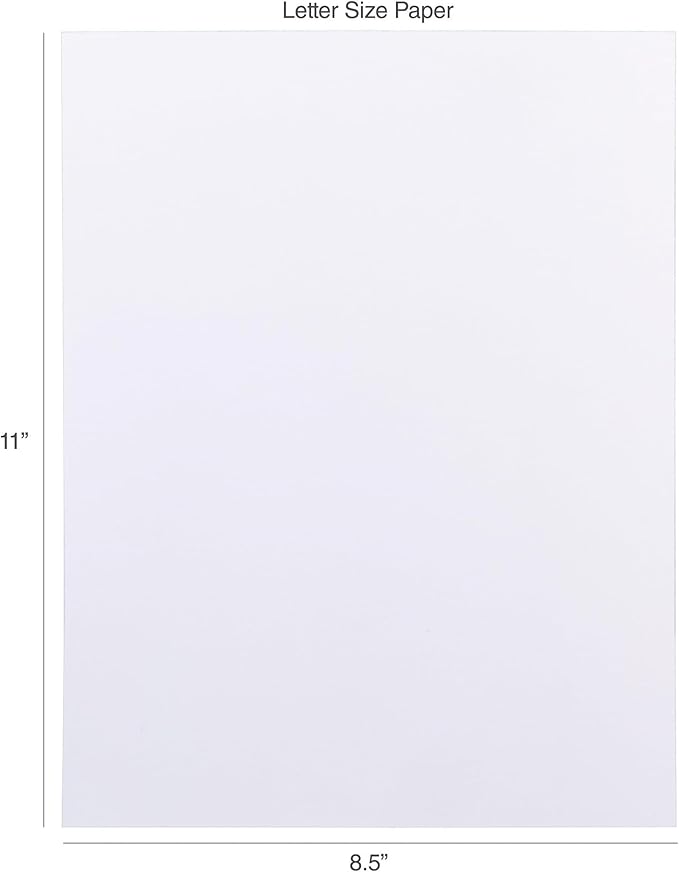 Cardstock 8.5 x 11 Paper Pack - 65lb Smooth Card Stock for Crafts, Cardmaking, Printers - 100 Scrapbook Sheets - Double Sided with Solid Core, Brilliant White