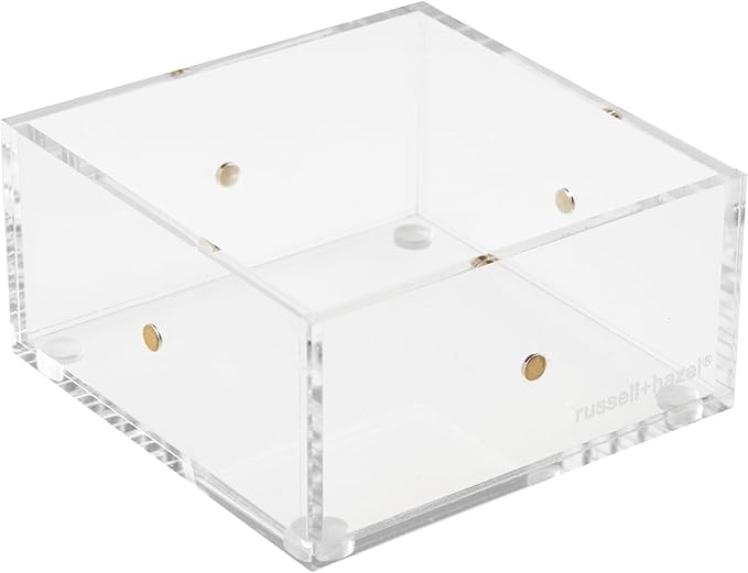 russell+hazel Acrylic Drawer Bloc, 3” x 3”, Desktop Organization, Clear, 1 Count, 98143