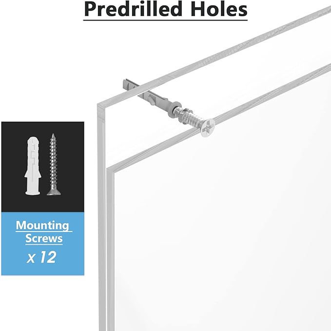 MaxGear Wall Mount Sign Holder 8.5x11, Acrylic Wall Sign Holder with Mounting Screws, Plastic Clear Plastic Picture Frames for Home, Office, Store, Restaurant, Landscape (24 Pack)