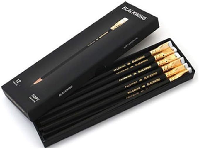 PALOMINO Blackwing 602 Original Soft Pencil, 12 Count(1 Dozen) Gray Art, Eraser, Writing Instrument