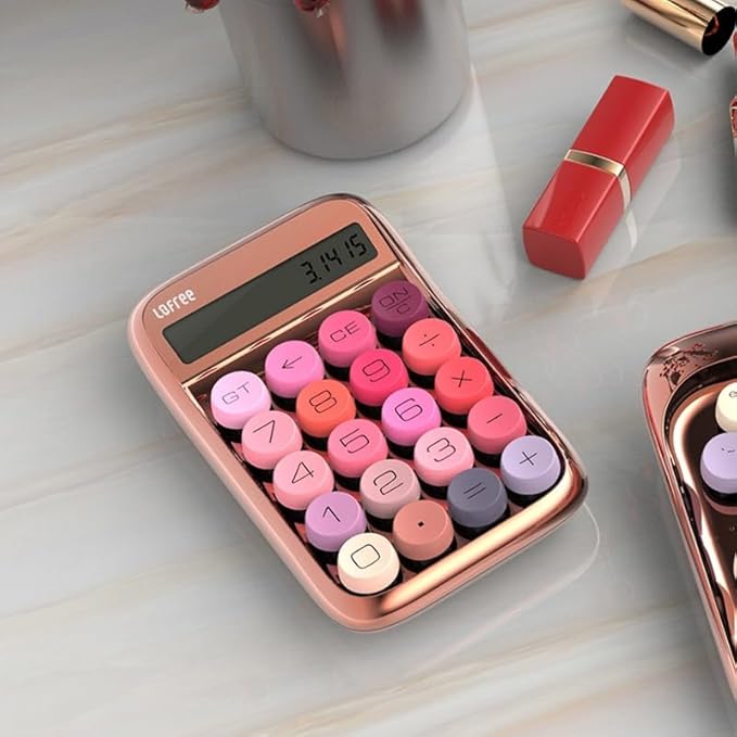 Mechanical Switch Calculator, Cute Jelly Beans Keyboard Calculator, Office Student Exam Calculator, Handheld for Daily and Basic Office, 10-Digit Display Large Screen, Button Detachable