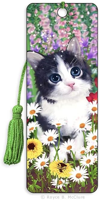 3D Royce Bookmark by Artgame - Kitten Flowerbed