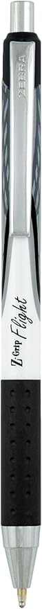 Zebra Pen Z-Grip Flight Retractable Ballpoint Pen, Bold Point, 1.2mm, Assorted Color Ink, 10-Pack (21901)