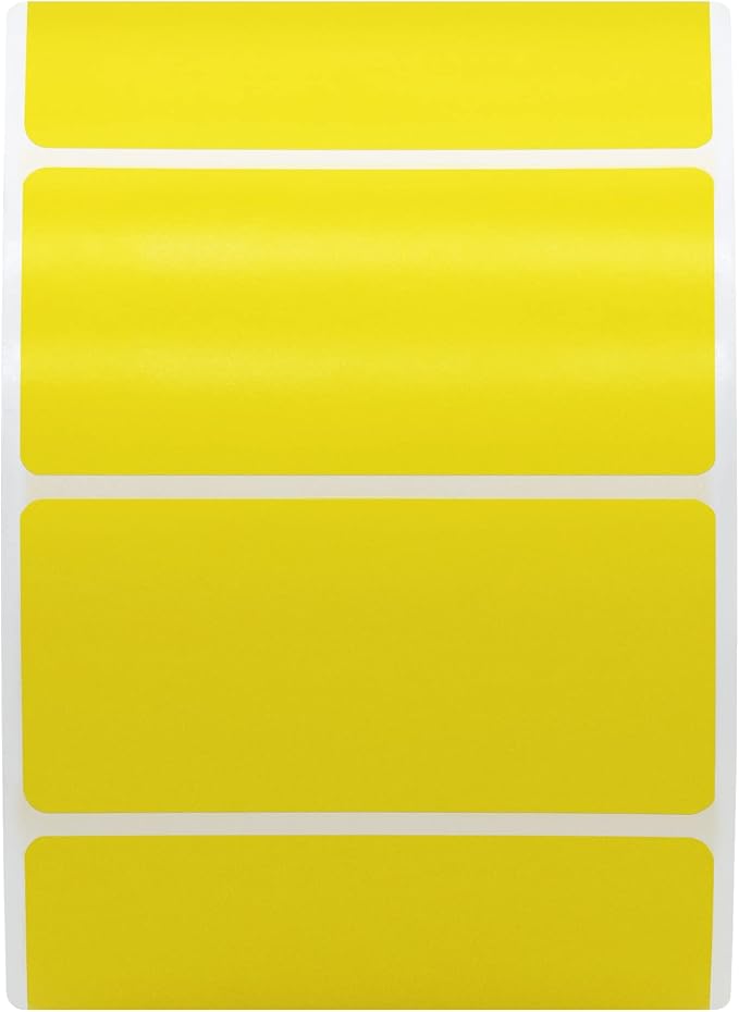 Hybsk 2x1 inch Color Direct Thermal Labels for Shipping, Barcodes, Address, Compatible with Rollo Label Printer & Zebra Desktop Printers (2"x1",Yellow)
