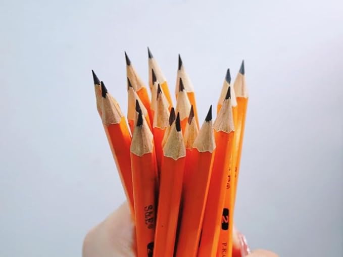 SKKSTATIONERY Half Pencils with Eraser Tops, Golf Pencils, 4 inch, Classroom, Pew - #2 HB, Hexagon, Pre-sharpened, 96/Box.