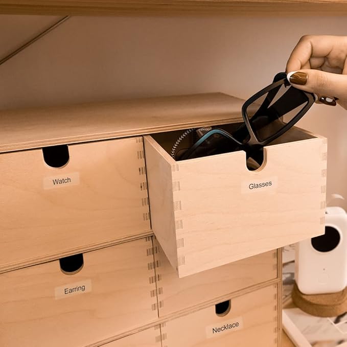 Phomemo D30 Label Tape, for D30 D35 Q30 Q30S Q31 Label Maker, Black on Transparent Clear Sticker Thermal Paper Self-Adhesive Label Maker Tape, 14mm x 30mm (0.55 x 1.18 Inch) 210 Labels/Roll, 3-Roll