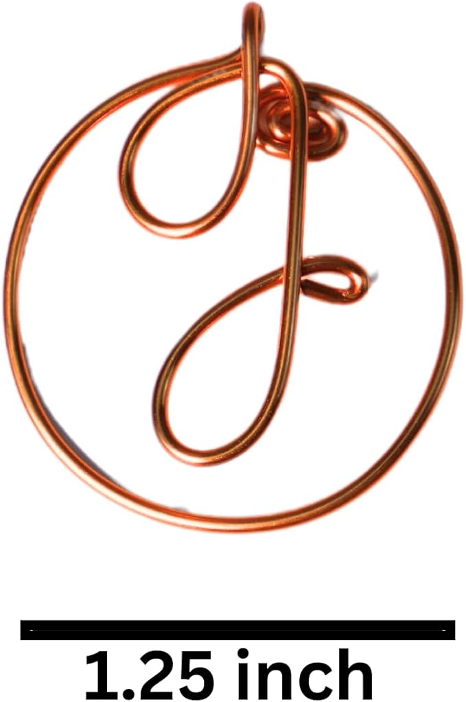 Personalized Initial Copper Bookmark, Set of 5, Handmade Copper Gift for Her, Him, Couple on Birthday, Wedding Anniversary, Alphabet Bookmark (J)