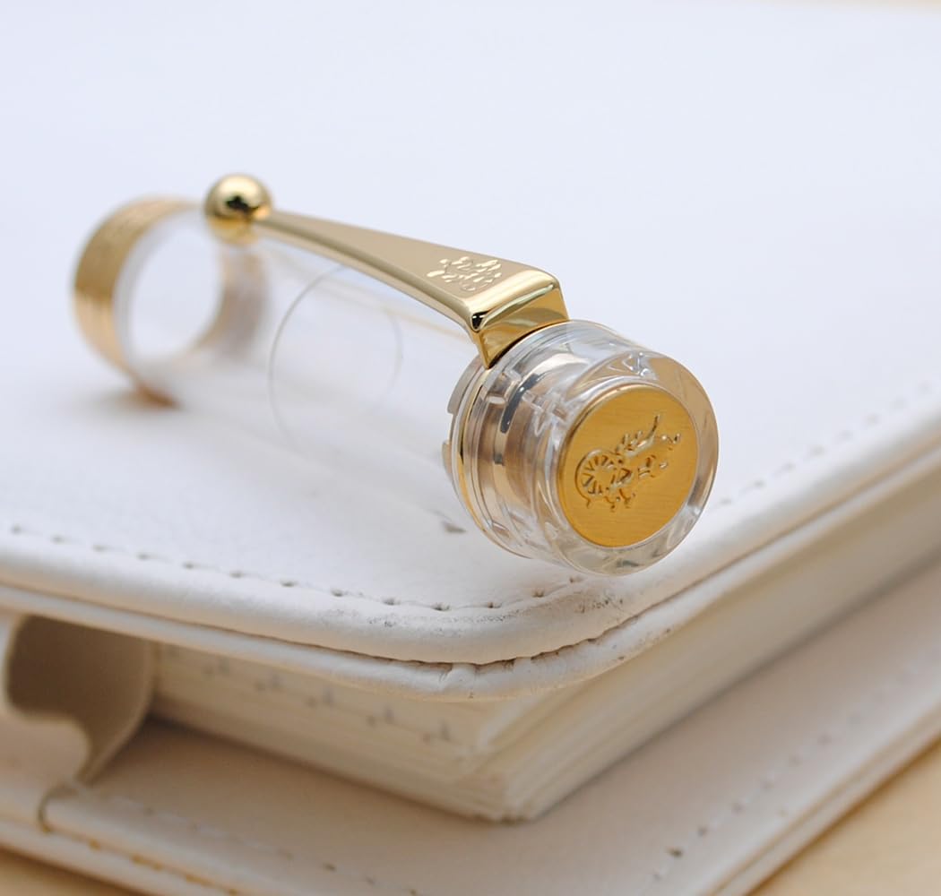 JINHAO 100 Fountain Pen with Ink Converter (Medium Nib 0.7mm, Transparent)