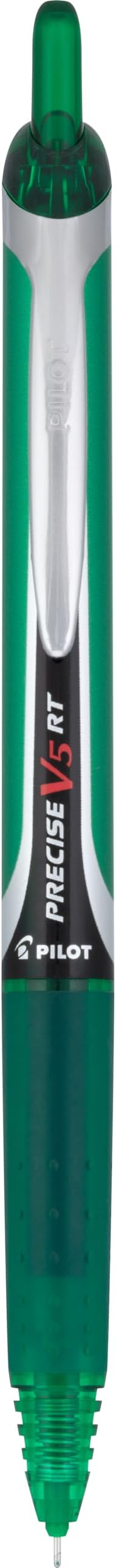 Pilot, Precise V5 RT Refillable & Retractable Liquid Ink Rolling Ball Pens, Extra Fine Point (0.5 mm) Assorted Ink Colors, Tub of 48