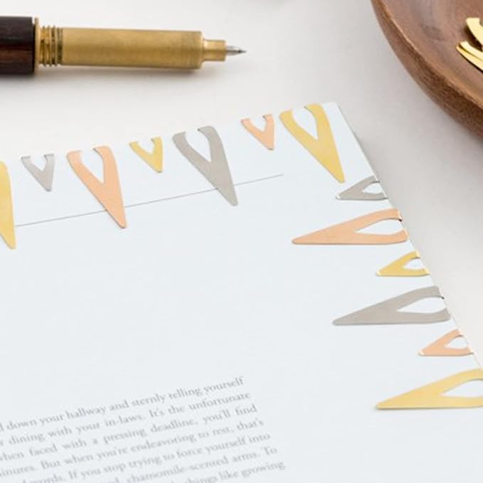 24 Pieces Book Darts Metal Bookmarks Small Book Line Markers Page Markers Clips with Plastic Storage Box for Teachers, Students, Readers(Rose Gold, Golden, Silver)