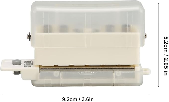 6 Hole Paper Puncher, Loose Binders & Binding Systems Binding Machines Leaf Paper Puncher for A4 A5 B5 Notebook Scrapbook, 2 Sheets Capacity, Hole Diameter: 5.5mm (Transparent)