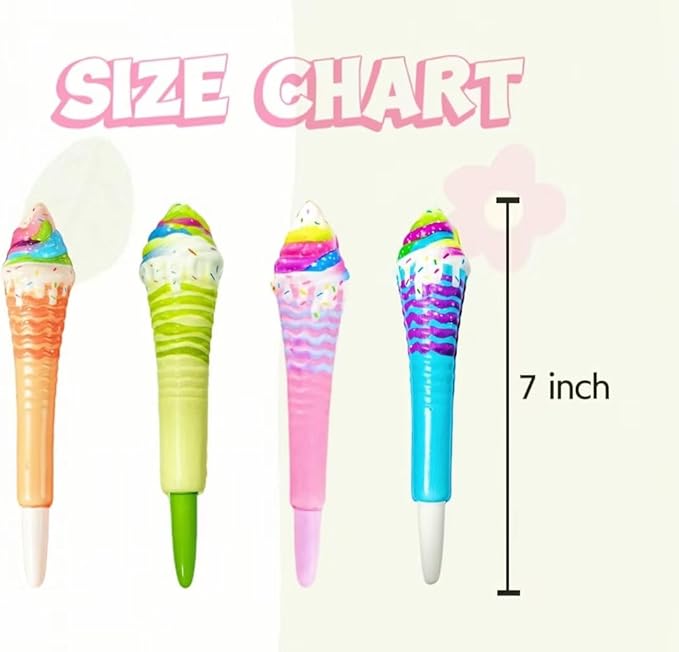 Easter Baskets Kawaii Squishy Pens 4Pcs Cute & Fun Pens for Stationary & Cool Pen for Teenage Gifts for Tweens Back to School Supplies