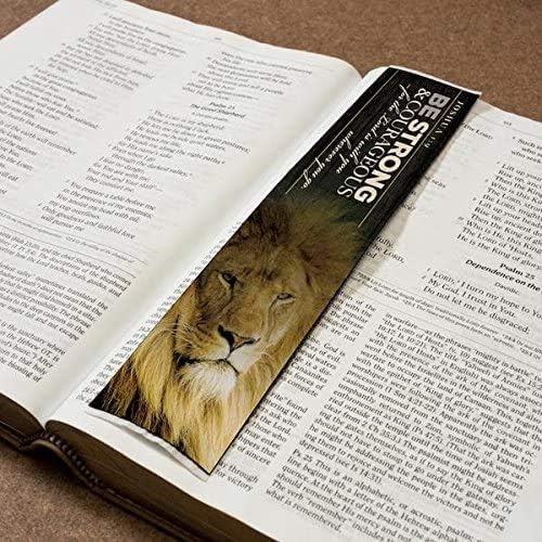 Logos Bookmark - Be Strong & Courageous - Joshua 1:9, Christian Cloth Carpet Bookmark