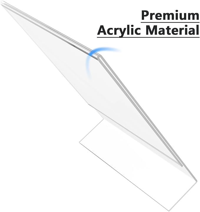 MaxGear Acrylic Sign Holder, Clear Sign Holder Plastic Paper Holder Slant Back Sign Holders 8.5x11 inches Sign Holder Plastic Display Stand for Office, Store, 3 Pack