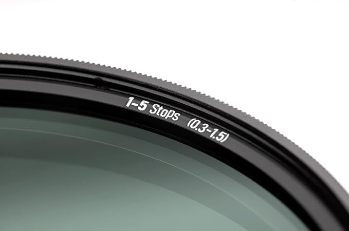 NiSi - 55mm Swift True Color ND-Vario, 1-5 Stops (ND2-ND32) Variable ND Filter, Waterproof Nano Coating Optical Glass, with Lens Filter Case and Lens Cap - Compatible with NiSi Swift System Filters